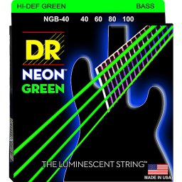 Struny na elektrickú basgitaru NGB-40 Light 40-100 Neon Green Dr strings