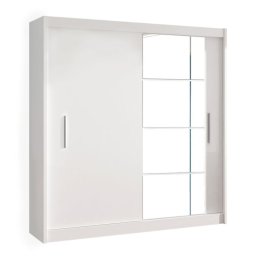 Kondela Skriňa, 180cm, kombinovaná, biela, zrkadlo, LOW