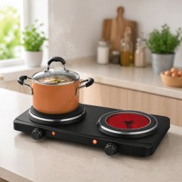 Elektrická varná platnička s dvomi horákmi, 220 - 230 V