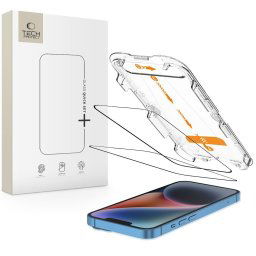 Tech-Protect Tvrdené sklo Quick Set+, iPhone 13 / 13 Pro / 14 / 16e, čierne, 2 kusy