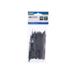 Pásik stahovací KINZO 100x2.5mm 100ks čierny