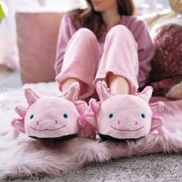 Plyšové papuče - Univerzálne domáce dámske papučky z plysu axolotl (veľkosť 36–41)