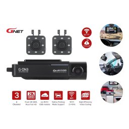 3 kanálová autokamera GNET G‑ON3 s QHD + Wi‑Fi + GPS + cloud pripojenie