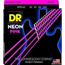 Struny na elektrickú basgitaru NPB-45 45-105 Médium Neon Pink DR.Strings