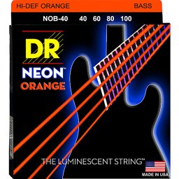 Struny na elektrickú basgitaru NOB-40 Light 40-100 Neon Orange DR.Strings