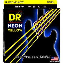 Struny na elektrickú basgitaru NYB-40 light 40-100 Neon Yellow DR.Strings