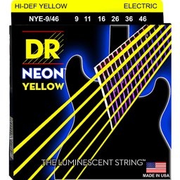Struny na elektrickú gitaru NYE-9/46 9-46 Neon Yellow DR Strings
