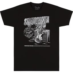 Tričko Stratocaster 70th Anniversary Black XXL Fender