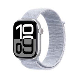 Apple Watch Series 10 GPS 42mm Silver Aluminium Case with Blue Cloud Sport Loop MWWD3QCA