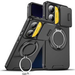 OEM Camslide Stand obal, Xiaomi Poco X7 Pro 5G, čierny