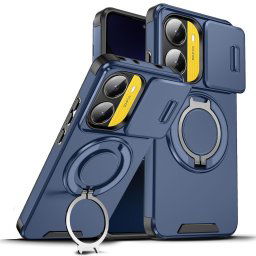 OEM Camslide Stand obal, Xiaomi Poco X7 Pro 5G, modrý