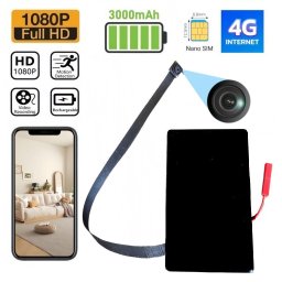 Pinhole SIM kamera 4G - FULL HD video so zvukom so zobrazením na mobil (iOS / Android)