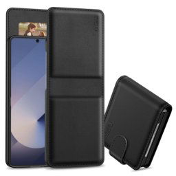 Tech-Protect Wallet knižkové puzdro na Samsung Galaxy Z Flip 6 / 7 FE, čierne