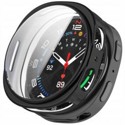 Tech-Protect Defense puzdro so sklom na Samsung Galaxy Watch 8 (40mm), čierne
