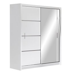 Skriňa, 150cm, kombinovaná, biela, VISTA 150