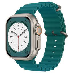 Techsuit Remienok na hodinky W038, Apple Watch 1 / 2 / 3 / 4 / 5 / 6 / 7 / 8 / SE 1 / 2 / 3 1 / 2 / 3 / SE 1 / 2 / 3 / Ultra 1 / 2 / 3 (42 / 44 / 45 / 49 mm), zelená