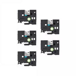 Kompatibilní páska Brother TZ-251 / TZe-251, 24mm x 8m, černý tisk / bílý podklad 5-PACK