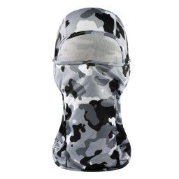Kukla na tvár elastická outdoor UNISEX - čiernobiela kamufláž