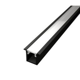 LED Solution Vstavaný profil pre LED pásiky SLIM V32 čierny Vyberte variantu a dĺžku: Profil + Nacvakávacie opálový difúzor 2m LP602B_LP601/LP602-MILKC