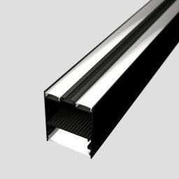 LED Solution Závesný profil pre LED pásiky Z3 čierny Vyberte variantu a dĺžku: Profil + Nacvakávacie opálový difúzor 2m LP411NB_LP411N-MILKC