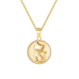 Olivie Strieborný náhrdelník MAČKA GOLD 9689