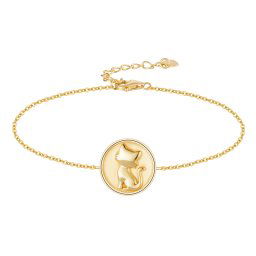 Olivie Strieborný náramok MAČKA GOLD 9691