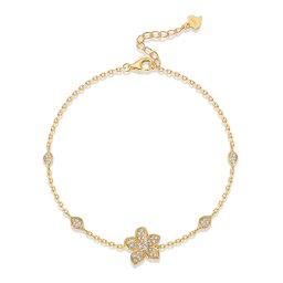 Olivie Stříbrný náramek BARBORKY GOLD 9869 Dĺžka náramku: 16+3 cm