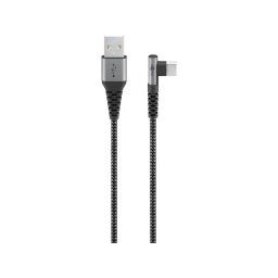 Kábel GOOBAY 64655 USB/USB-C 0,5m Space Grey/Silver