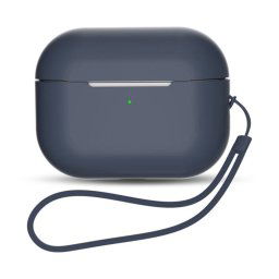 Hurtel Silicone Case puzdro pre AirPods Pro 1/2 so šnúrkou na zápästie, modré