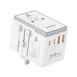 Dudao cestovný adaptér A35Pro 35W 3x USB-C 2x USB-A, biely