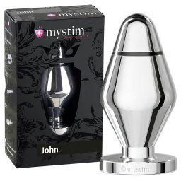 mystim Little John - elektro anlny kolk - strieborn (vek)