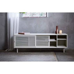 Furniria Dizajnový TV stolík Taiyanna 160 cm sivý