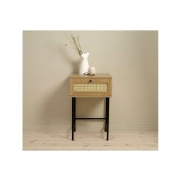 Furniria Dizajnový odkladací stolík Lakshmana 45 cm prírodný dub