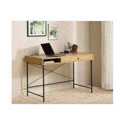 Furniria Dizajnový písací stôl Lakshmana 120 cm prírodný dub