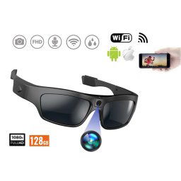 Okuliare s kamerou slnečné Wifi (iOS / Android) s 2K rozlíšením - Kamera v okuliaroch + IP22