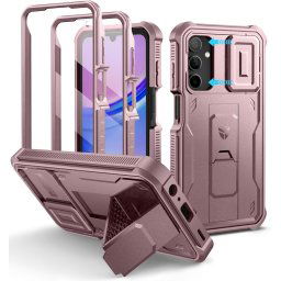 Dexnor 360 Kickstand Camprotector obal Samsung Galaxy A16, ružový