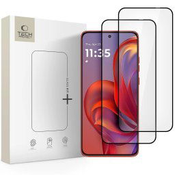Tech-Protect Tvrdené sklo Fit+ Motorola Edge 50 Neo / 60 Neo, čierne, 2 kusy