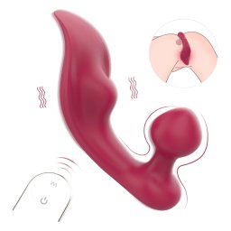 Sex HD Chomper - klitorisov a anlny vibrtor (erven)
