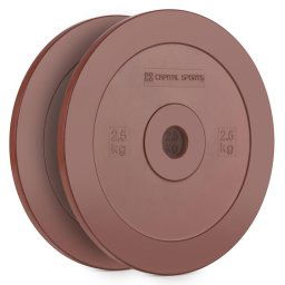 Capital Sports Methoder, červený, technický kotúč, kotúčové závažie, guma, pár, 2,5 kg