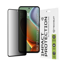 Techsuit 111D Privacy Tvrdené sklo, Motorola Moto G15 / G15 Power, čierne