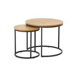 Furniria Sada odkladacích stolíkov Valenzuela 60 cm vzor dub
