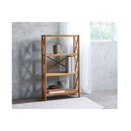 Furniria Dizajnový regál Walworth 124 cm prírodný dub