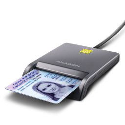 AXAGON CRE-SM3T, USB-A FlatReader čítačka kontaktných kariet ID card (eID klient), kábel 1.3 m CRE-SM3T