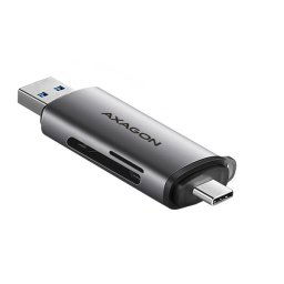 AXAGON CRE-SAC, USB3.2 Gen 1 Type-C + Type-A externá čítačka kariet SDmicroSD, podpora UHS-I CRE-SAC