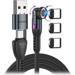 KeySmart Statik 360 PRO 2.0 magnetický USB-C kábel (1m) PUP-0521-3FT