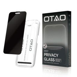 OTAO 4-Way Privacy 360° Tvrdené sklo s aplikátorom, iPhone 14 Pro Max / 15 Plus / 16 Plus, čierne