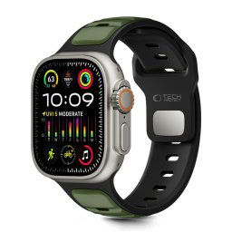 Tech-Protect IconBand Line Apple Watch 8 / 9 / 10 / 11 / SE / Ultra (44 / 45 / 46 / 49 mm), čierny / zelený