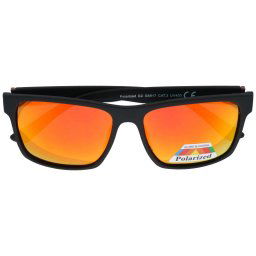 Oranžové zrkadlové polarizačné okuliare Wayfarer 3000