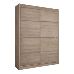 Kondela Skriňa, 150cm, kombinovaná, dub sonoma, sivá, MERINA 150