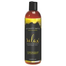 Intimate Earth Relax - masny olej - citrnov trva-kokos (120ml)
